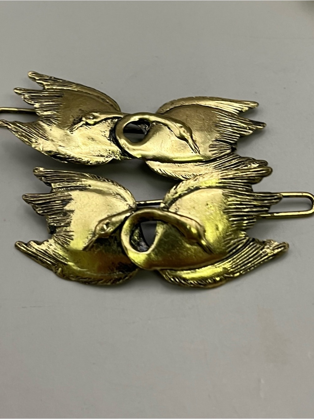 Vintage Hair Accessories Lot 9 Pc | Gold Tone Barrettes Hair Combs Bobby Pins | - Picture 3 of 8